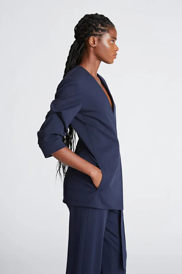 Knitwear Women Halston Bexley Jacket In Knit Suiting Midnight