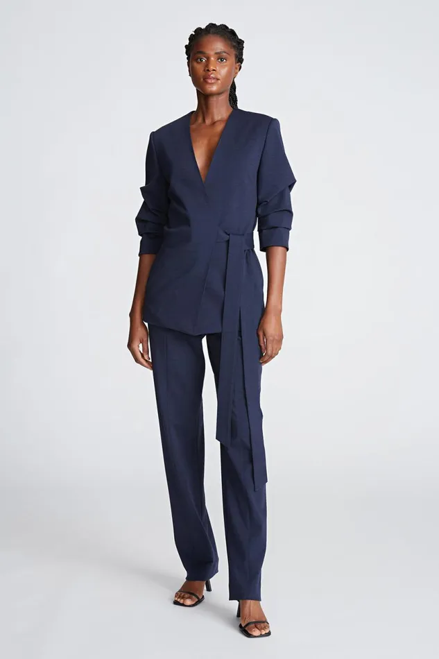 Knitwear Women Halston Bexley Jacket In Knit Suiting Midnight