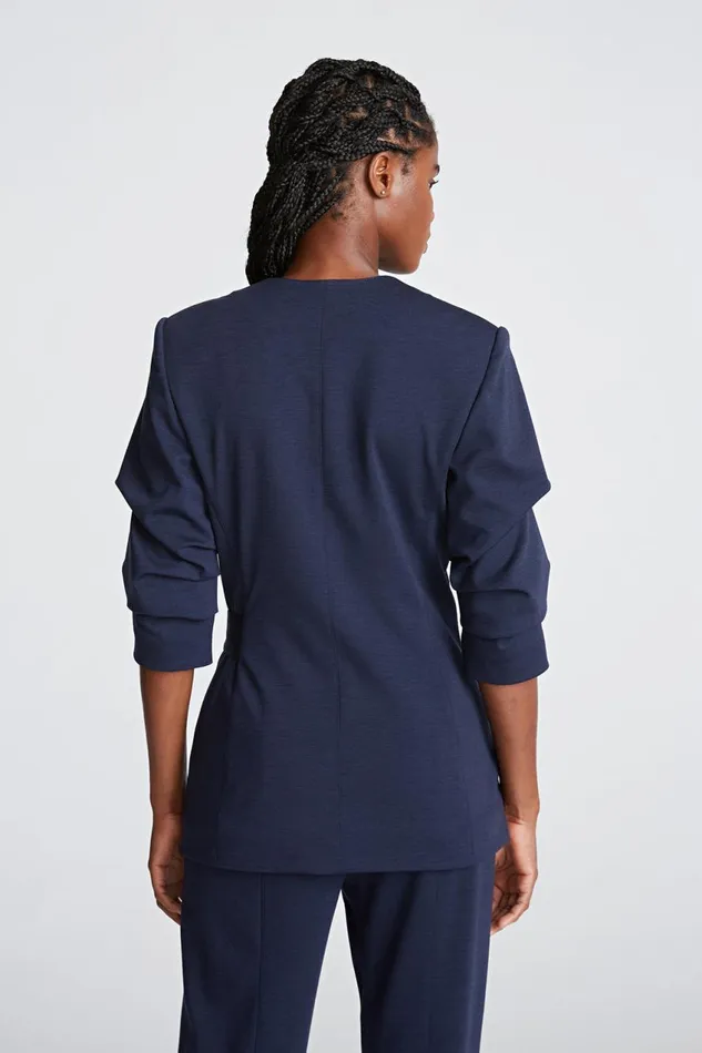 Knitwear Women Halston Bexley Jacket In Knit Suiting Midnight