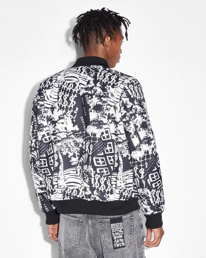 Ksubi Autograph Bomber Blackwhite Mens Jackets