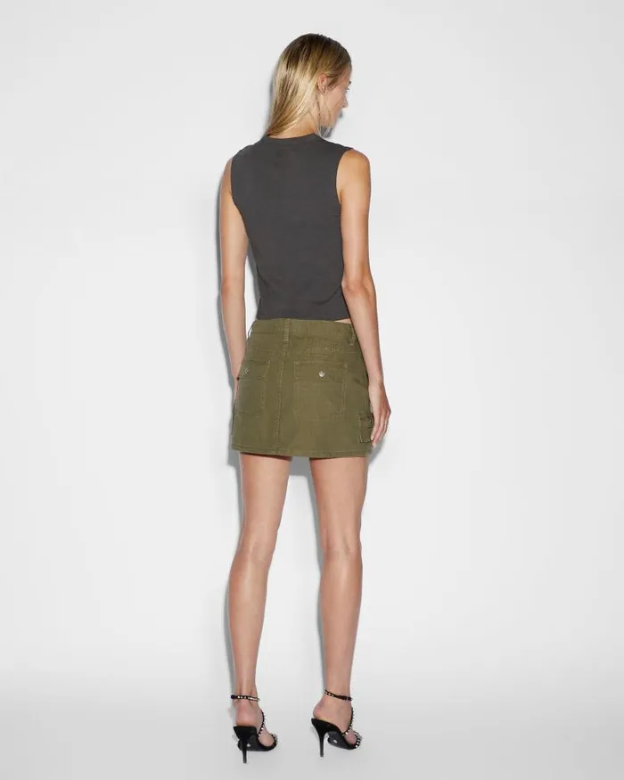 Ksubi Baddies Baby Tank Charcoal Womens Tops