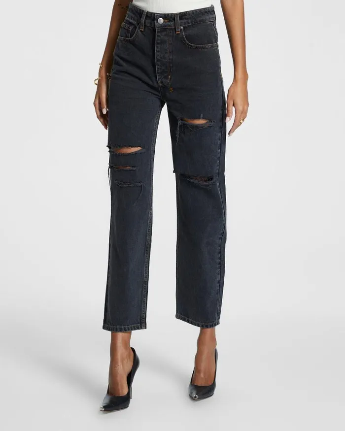 Ksubi Brooklyn Jean Raven Sliced Womens Straight