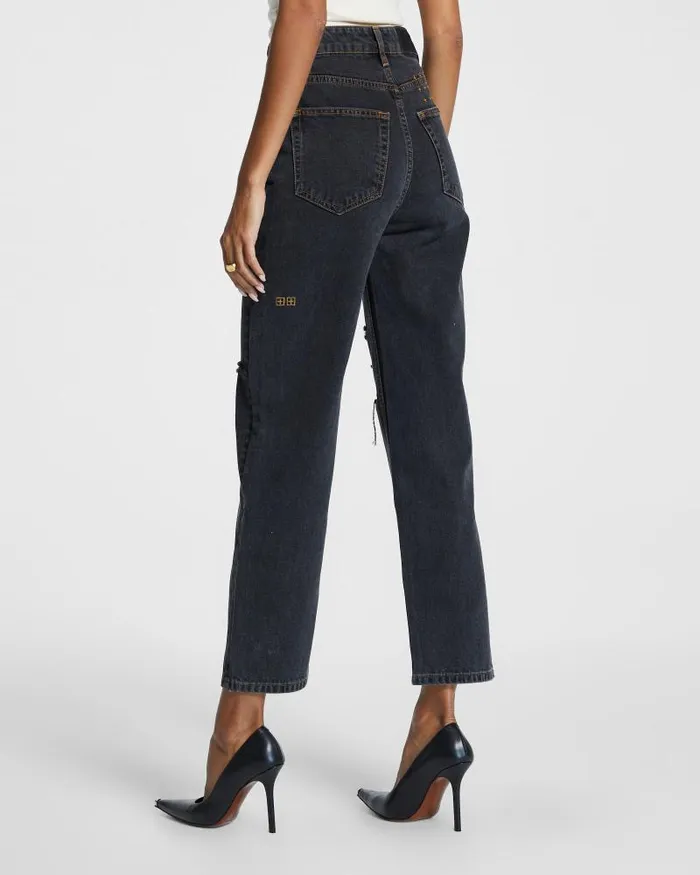 Ksubi Brooklyn Jean Raven Sliced Womens Straight