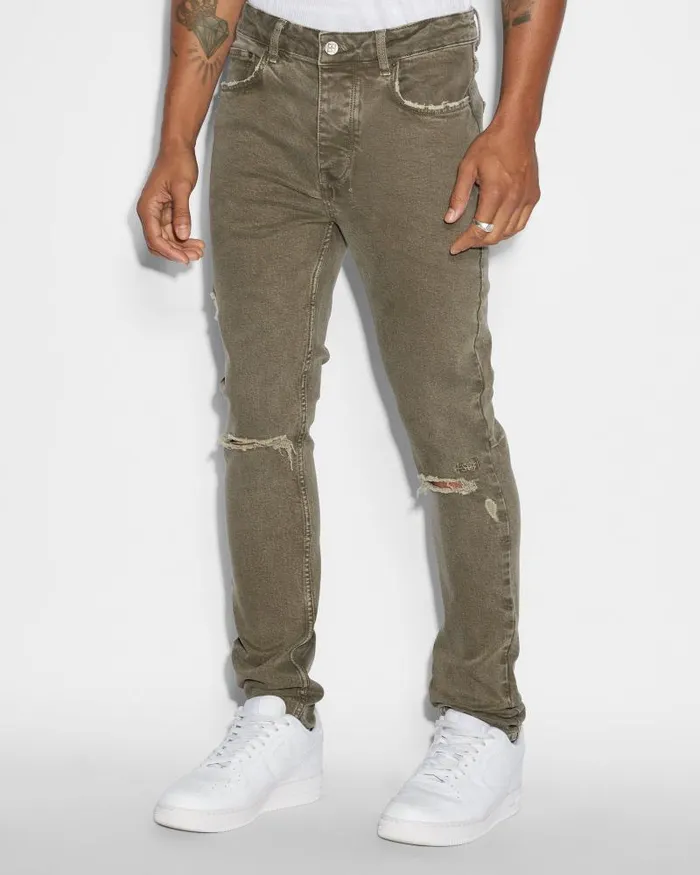 Ksubi Chitch Overdye Khaki Mens Skinny
