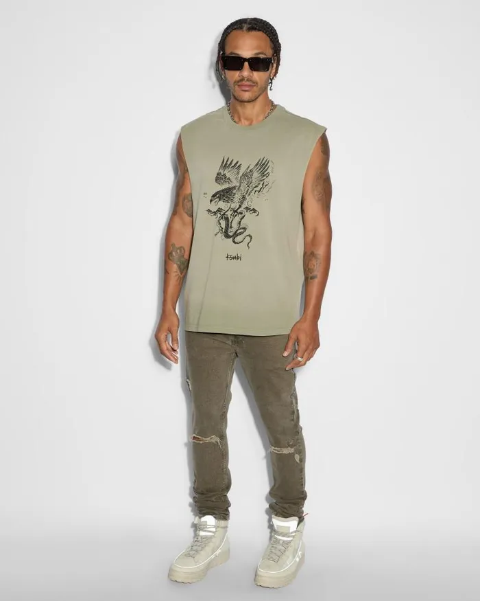Ksubi Chitch Overdye Khaki Mens Skinny