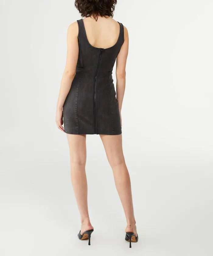 Ksubi Crimez Mini Dress Vamp Black Womens Dresses