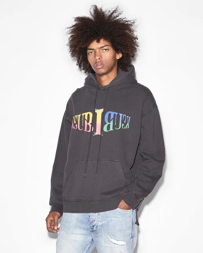 Ksubi Crossroads Biggie Hoodie Faded Black Mens Hoodies and Sweatshirts