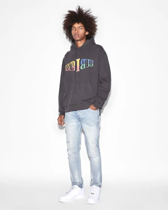 Ksubi Crossroads Biggie Hoodie Faded Black Mens Hoodies and Sweatshirts