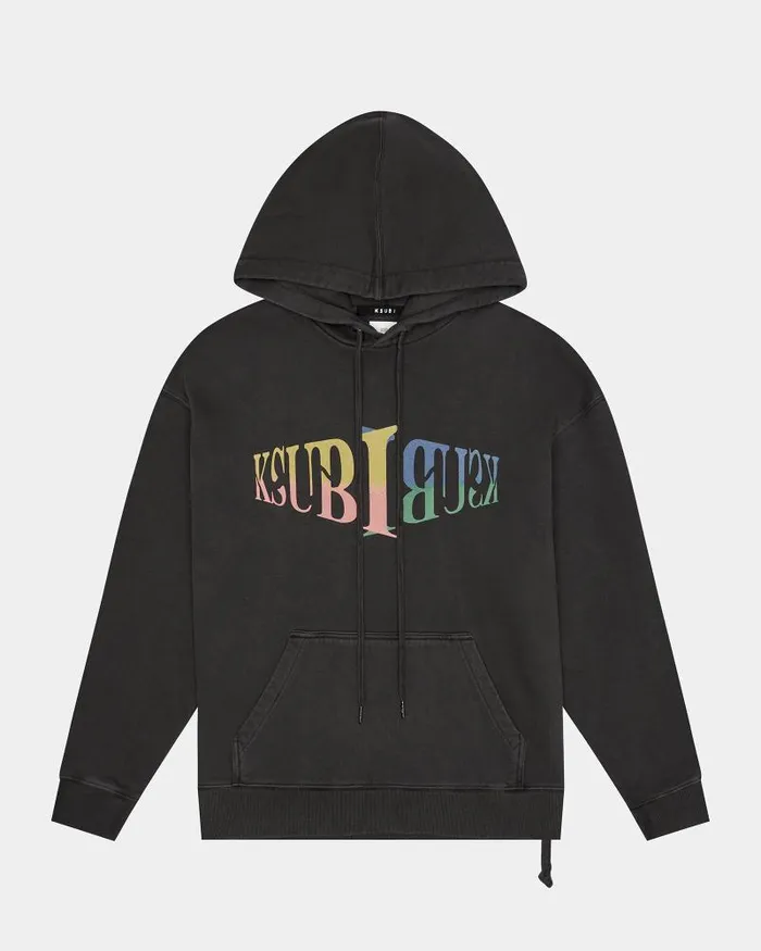 Ksubi Crossroads Biggie Hoodie Faded Black Mens Hoodies and Sweatshirts