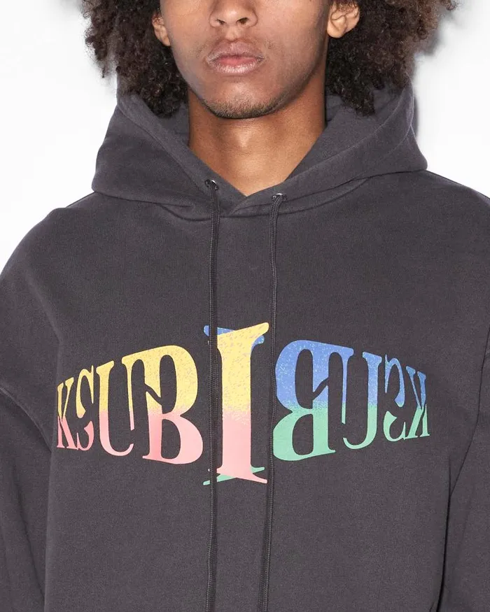 Ksubi Crossroads Biggie Hoodie Faded Black Mens Hoodies and Sweatshirts