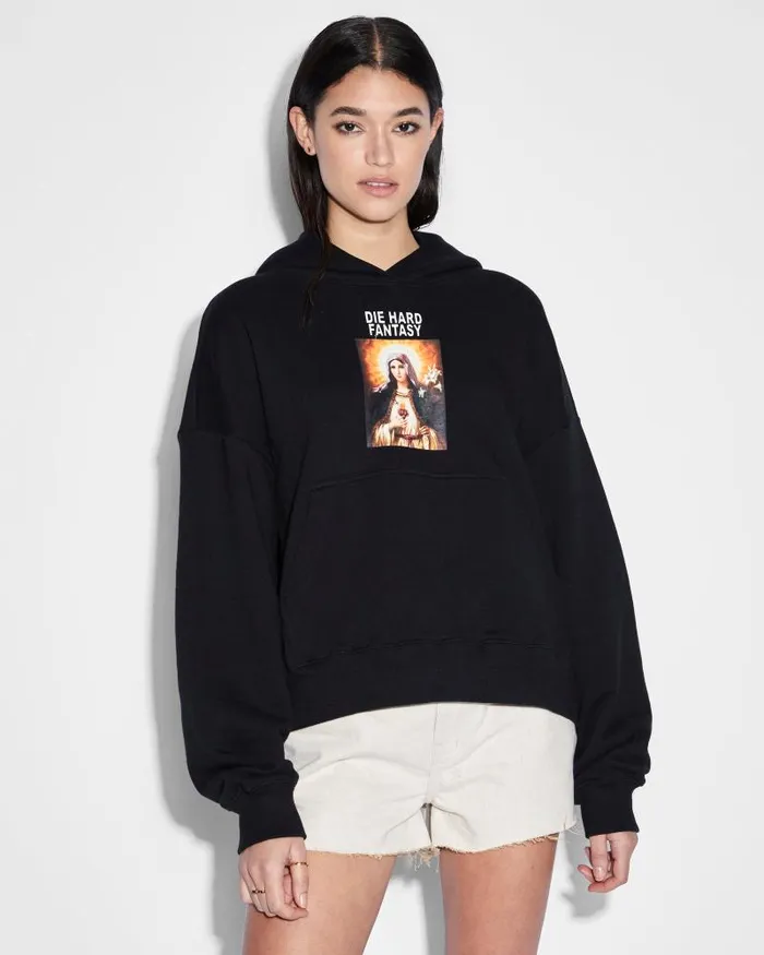 Ksubi Die Hard Slouch Hoodie Black Womens Sweats