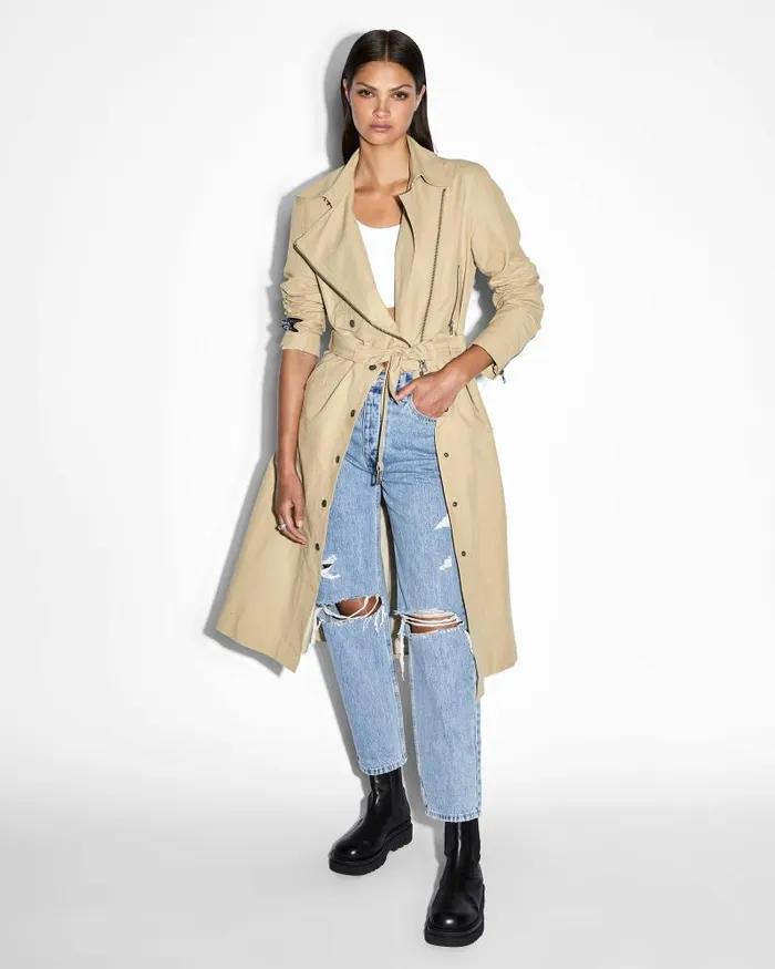 Ksubi Incognito Bikertrench Khaki Womens Jackets