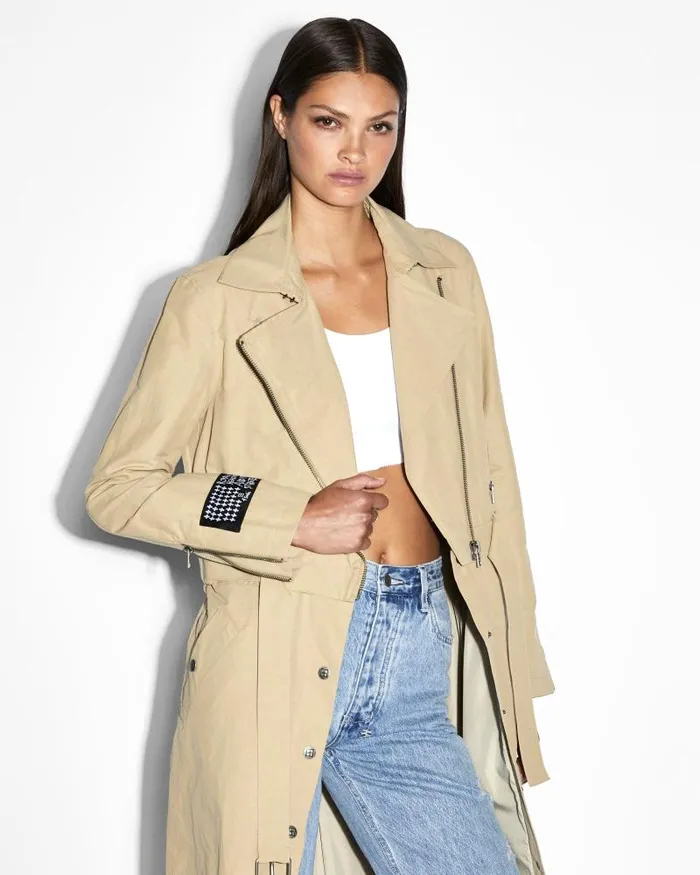 Ksubi Incognito Bikertrench Khaki Womens Jackets