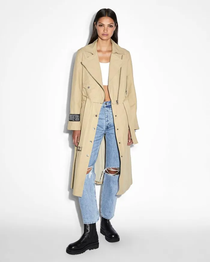 Ksubi Incognito Bikertrench Khaki Womens Jackets