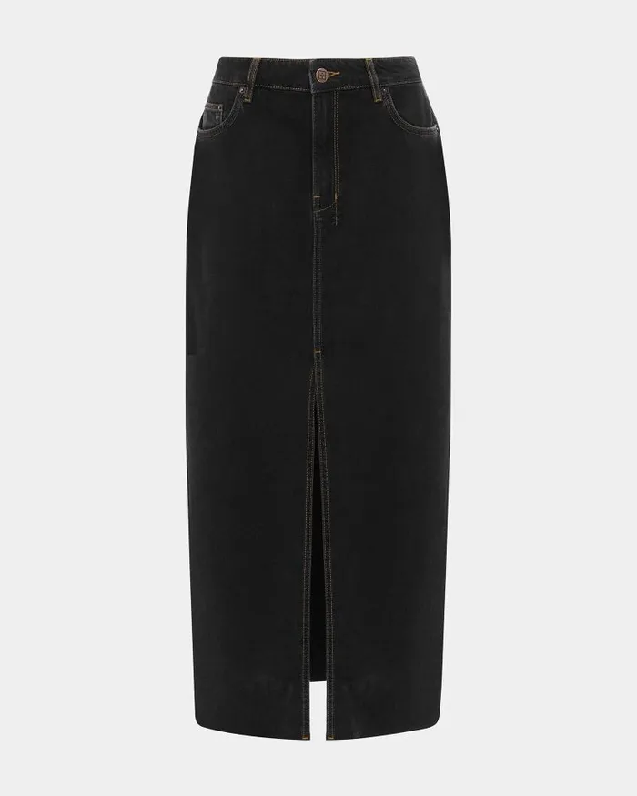 Ksubi Kara Maxi Skirt Pitch Womens Denim Skirts