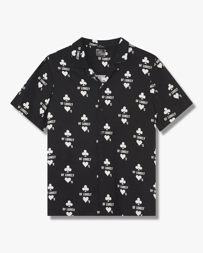 Ksubi Klub Of Hearts Resort Ss Shirt Black Mens Shirts