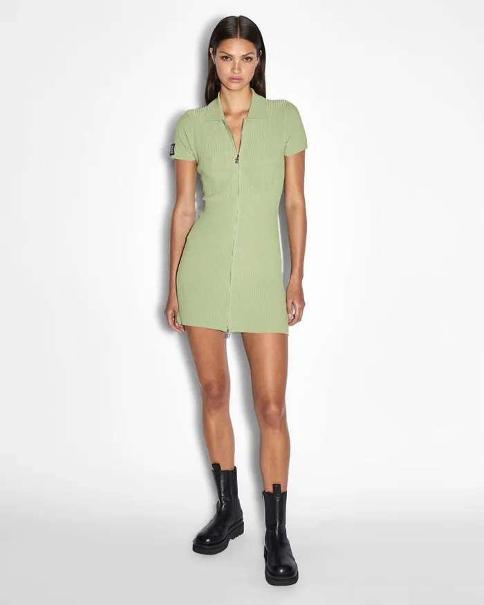 Ksubi League Polo Dress Sage Womens Dresses Ksubi League Polo Dress Sage Womens Dresses