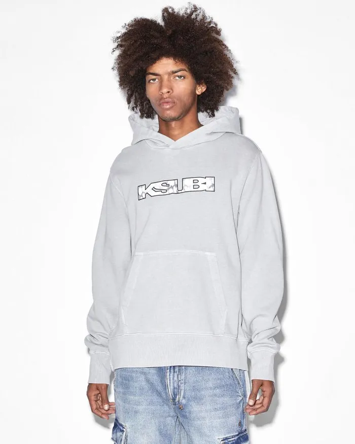 Ksubi Leo Sott True Kash Hoodie Grey Mens Hoodies and Sweatshirts