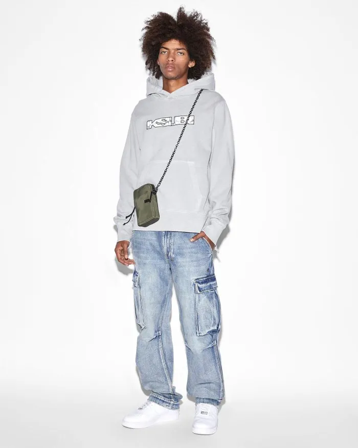 Ksubi Leo Sott True Kash Hoodie Grey Mens Hoodies and Sweatshirts
