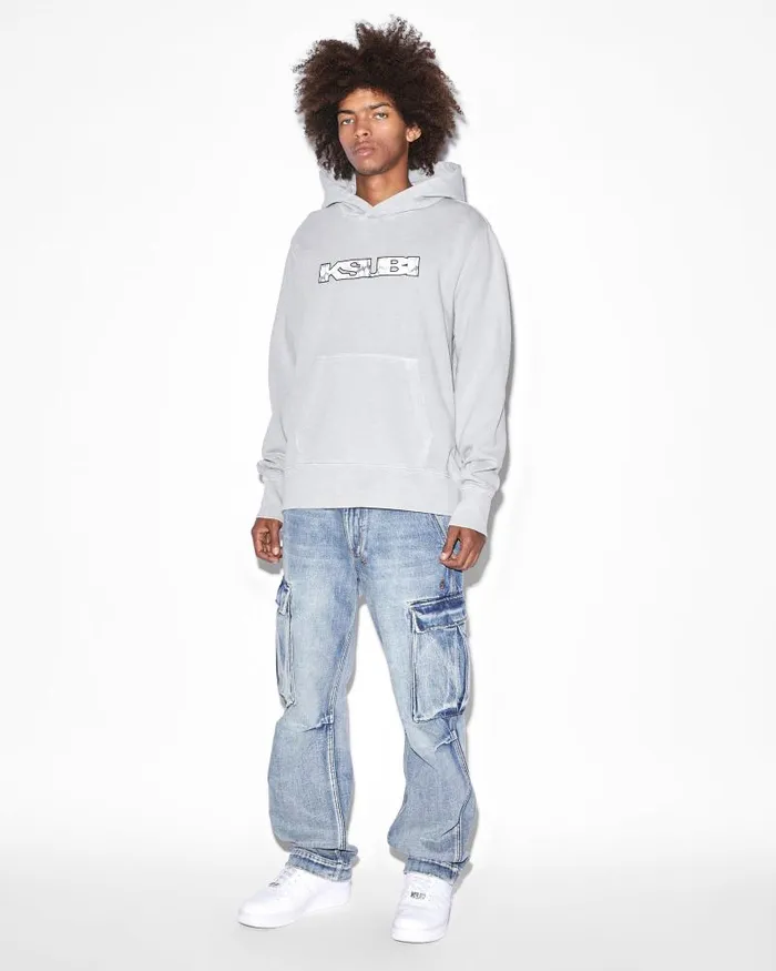 Ksubi Leo Sott True Kash Hoodie Grey Mens Hoodies and Sweatshirts