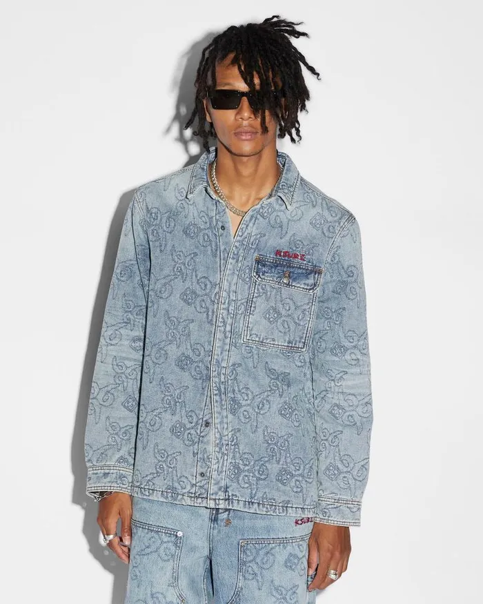 Ksubi Quilted Ls Shirt K9 Stoned Mens Shirts