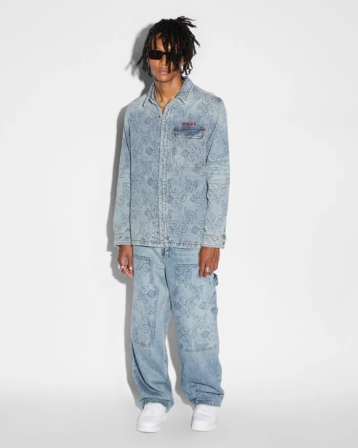 Ksubi Quilted Ls Shirt K9 Stoned Mens Shirts