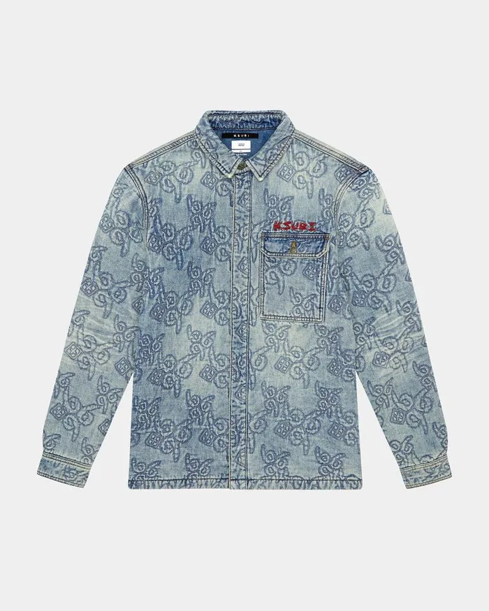Ksubi Quilted Ls Shirt K9 Stoned Mens Shirts