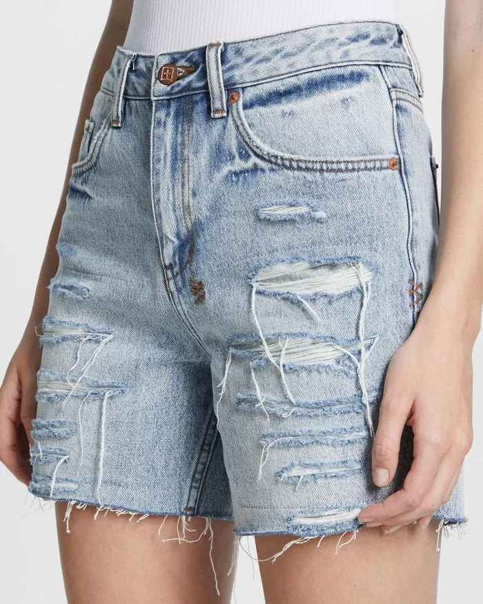 Ksubi Racer Short Trashed Liftime Womens Denim Shorts