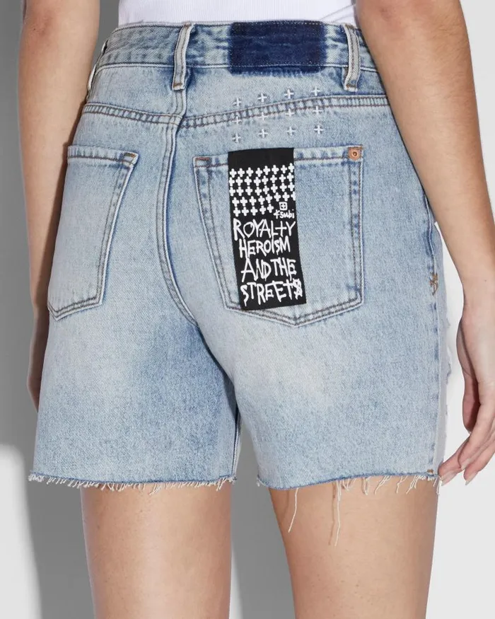 Ksubi Racer Short Trashed Liftime Womens Denim Shorts