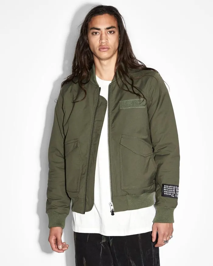 Ksubi Royalty Bomber Jacket Khaki Mens Jackets