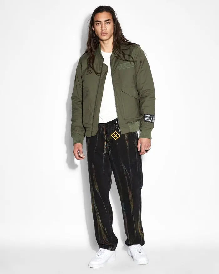 Ksubi Royalty Bomber Jacket Khaki Mens Jackets