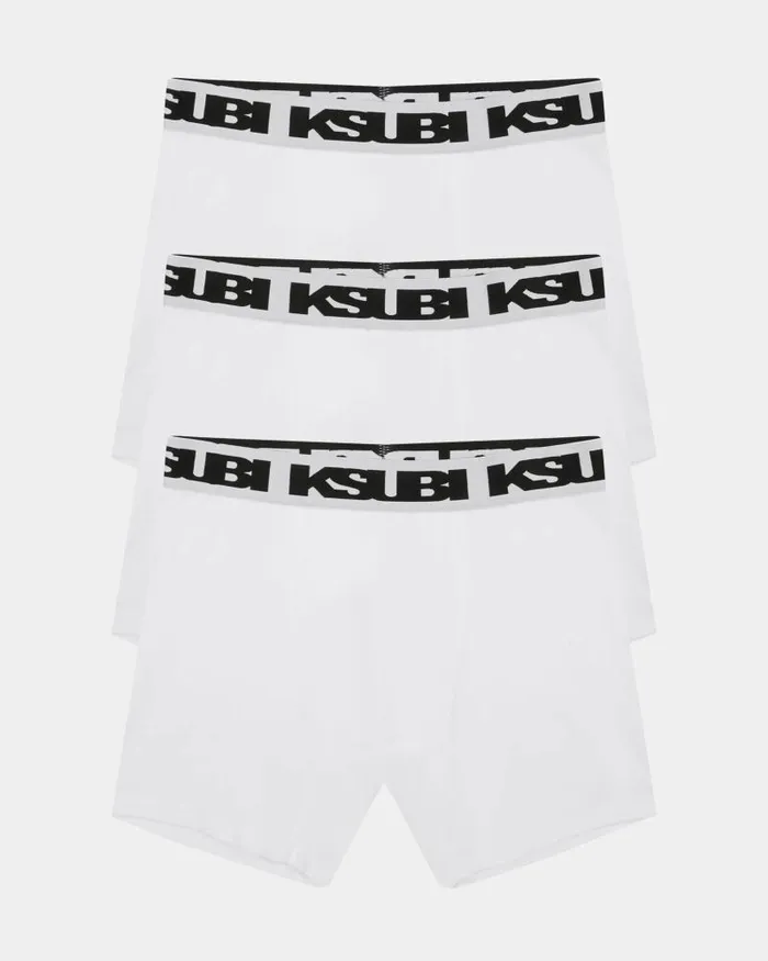 Ksubi Royalty Boxer Brief 3 Pack White WomensMens Underwear