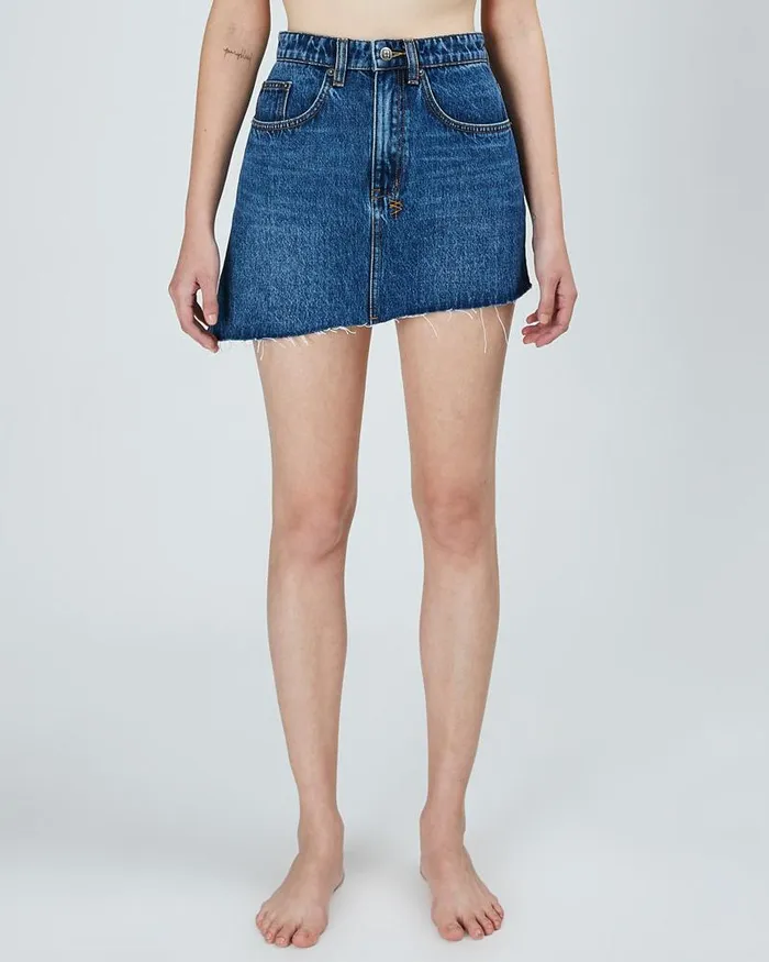 Ksubi Sloane Skirt Kult Blue Womens Denim Skirts