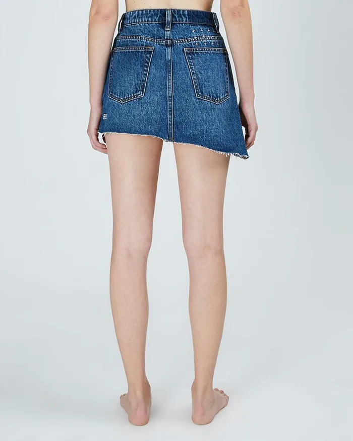 Ksubi Sloane Skirt Kult Blue Womens Denim Skirts