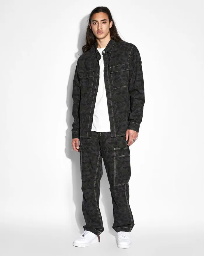Ksubi Snakebite Ls Shirt Camo Mens Shirts