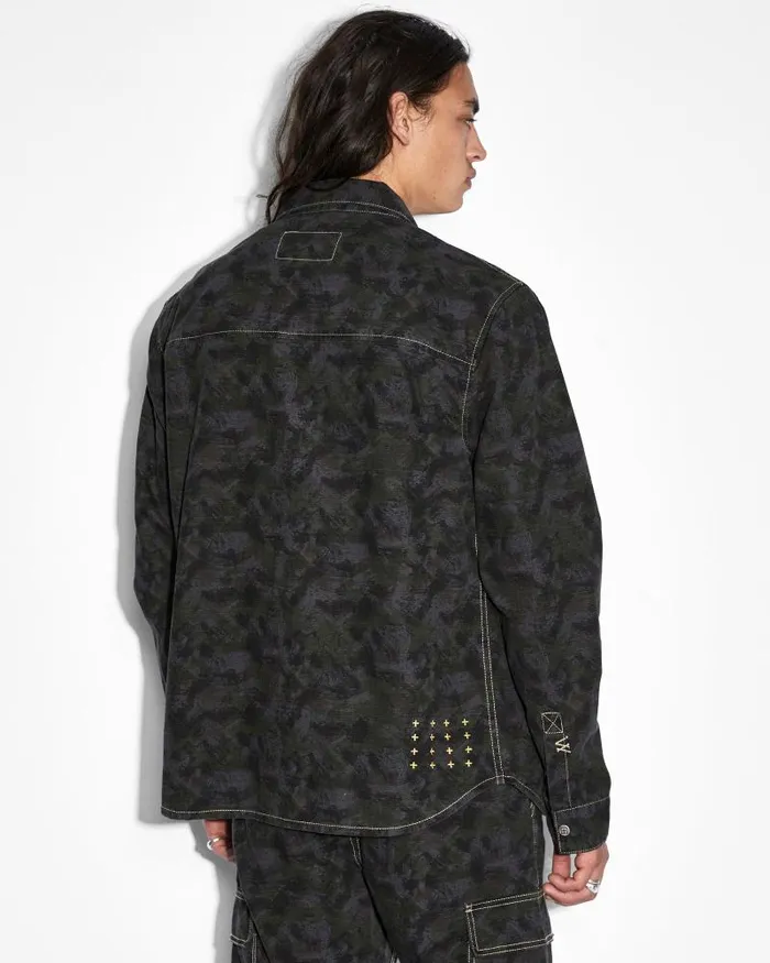 Ksubi Snakebite Ls Shirt Camo Mens Shirts