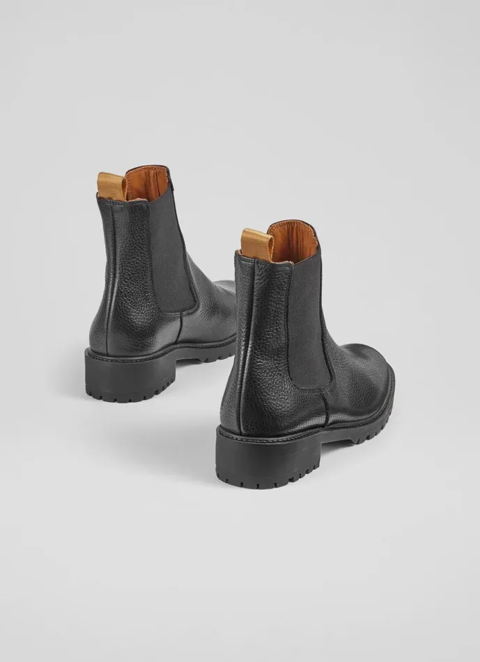 LKBennett Ankle Boots Women Cadea Black Casual Tread Sole Boot LKBennett Ankle Boots Women Cadea Black Casual Tread Sole Boot