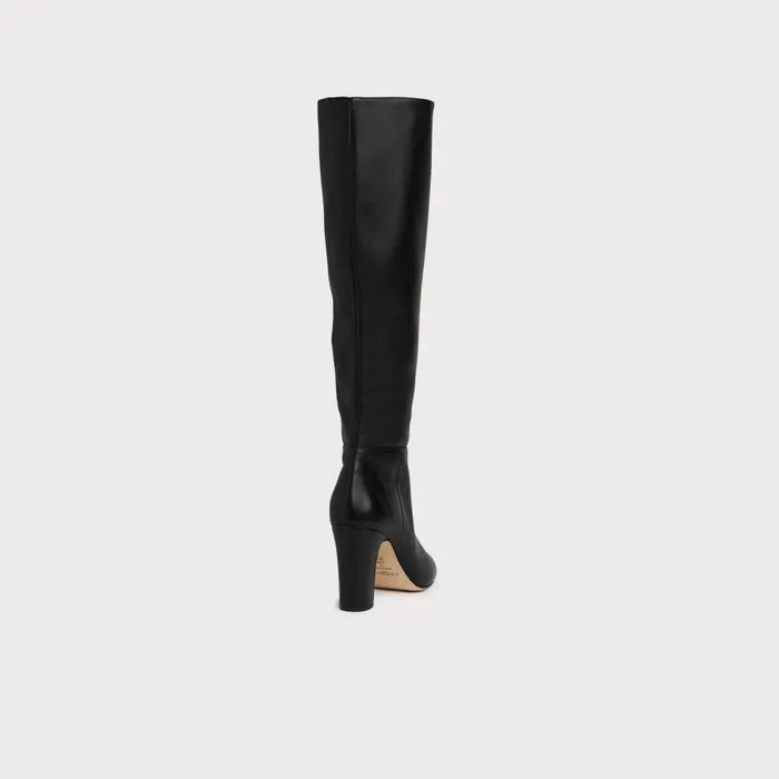 LKBennett Boots Women Kristen Black Leather Knee Boots