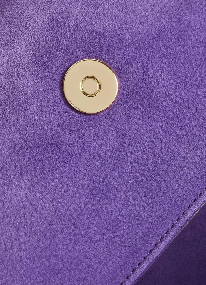 LKBennett Clutch Bags Women Dominica Plum Suede Clutch Bag