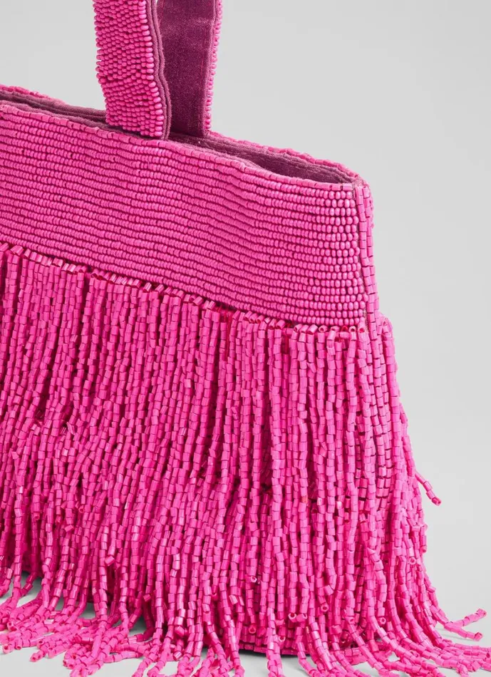 LKBennett Clutch Bags Women Estelle Magenta Beaded Clutch Bag LKBennett Clutch Bags Women Estelle Magenta Beaded Clutch Bag