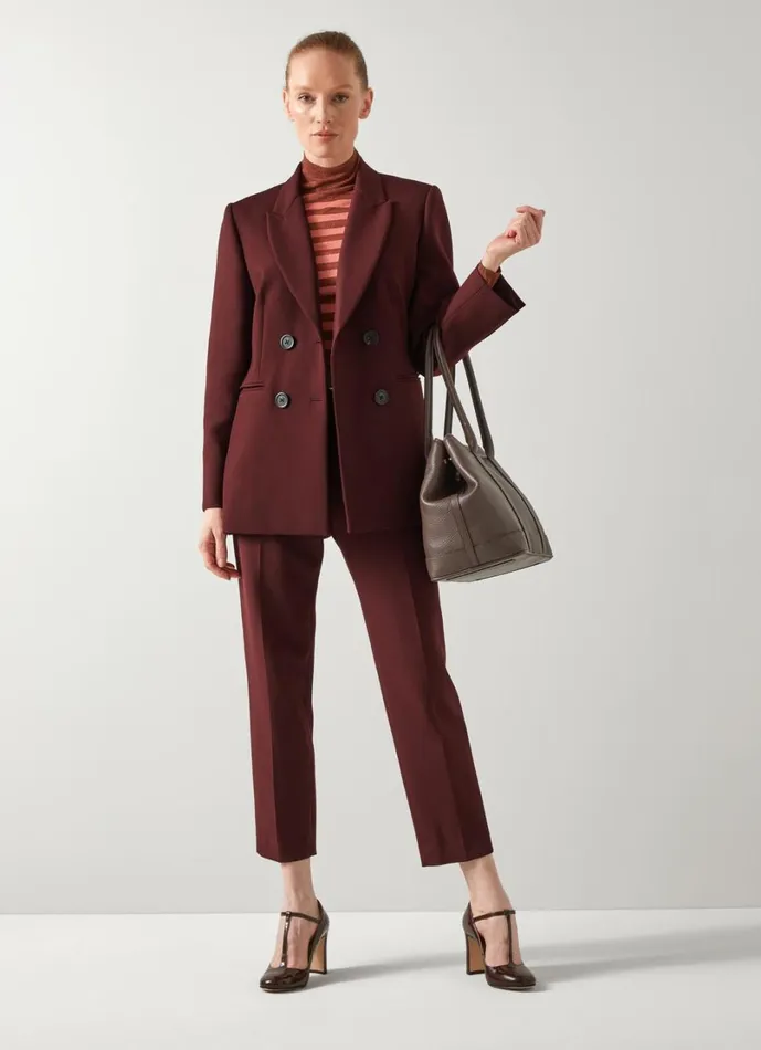 LKBennett Coats and Jackets Women Mariner Bordeaux Tailored Jacket LKBennett Coats and Jackets Women Mariner Bordeaux Tailored Jacket