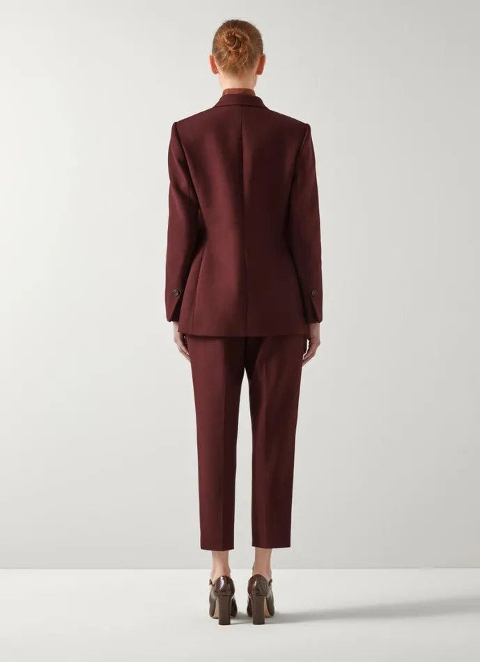LKBennett Coats and Jackets Women Mariner Bordeaux Tailored Jacket LKBennett Coats and Jackets Women Mariner Bordeaux Tailored Jacket