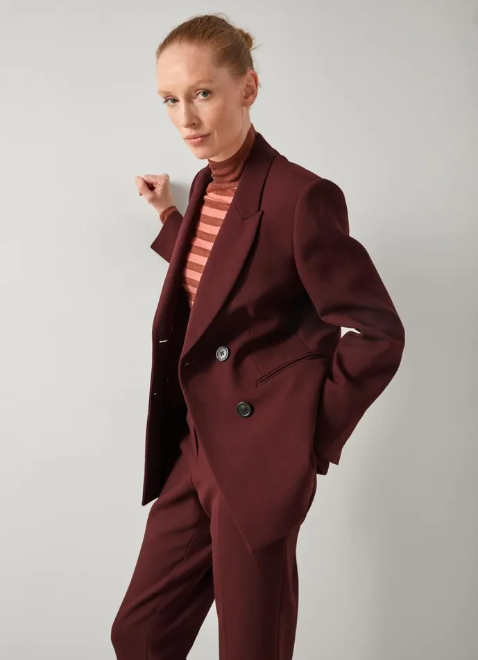 LKBennett Coats and Jackets Women Mariner Bordeaux Tailored Jacket LKBennett Coats and Jackets Women Mariner Bordeaux Tailored Jacket