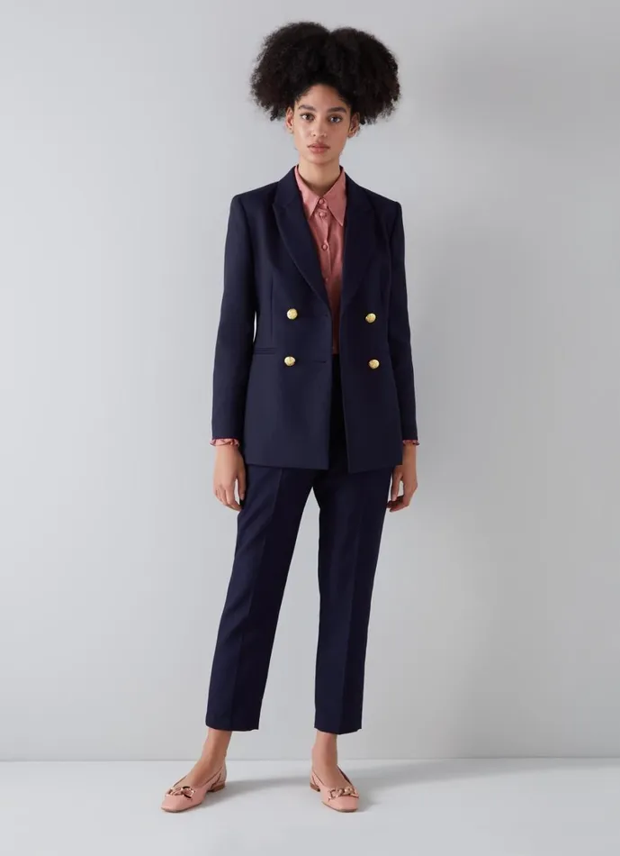 LKBennett Coats and Jackets Women Mariner Navy DoubleBreasted Sailor LENZING ECOVERO Blazer LKBennett Coats and Jackets Women Mariner Navy DoubleBreasted Sailor LENZING ECOVERO Blazer