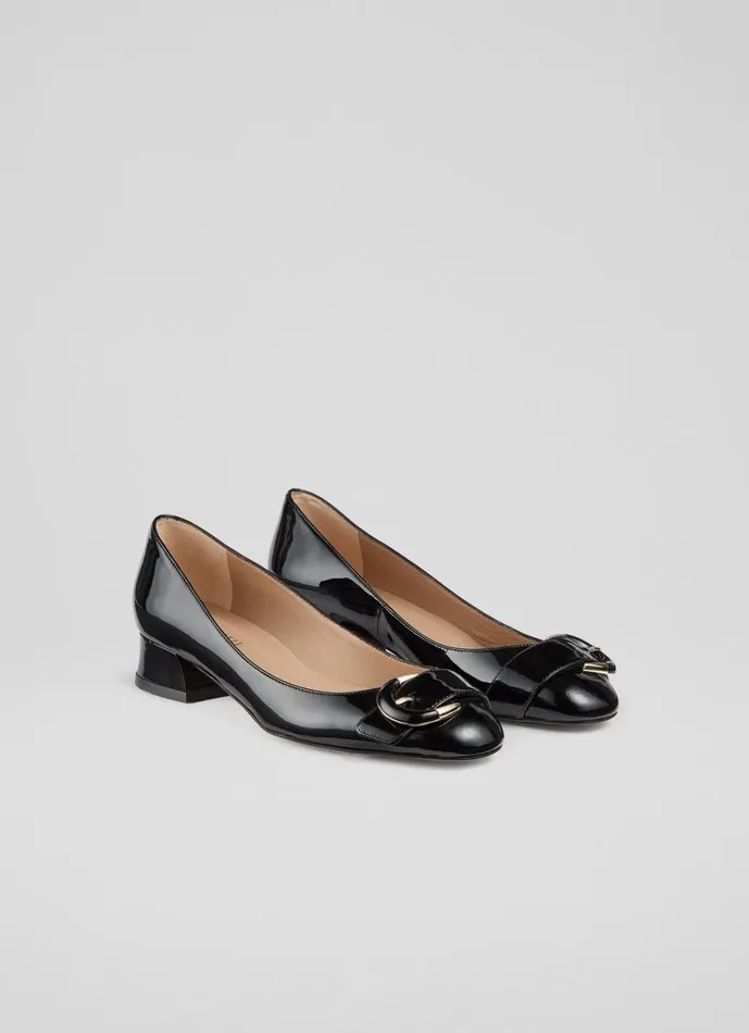 LKBennett Court Shoes Women Cici Black Casual Resin Buckle Court LKBennett Court Shoes Women Cici Black Casual Resin Buckle Court
