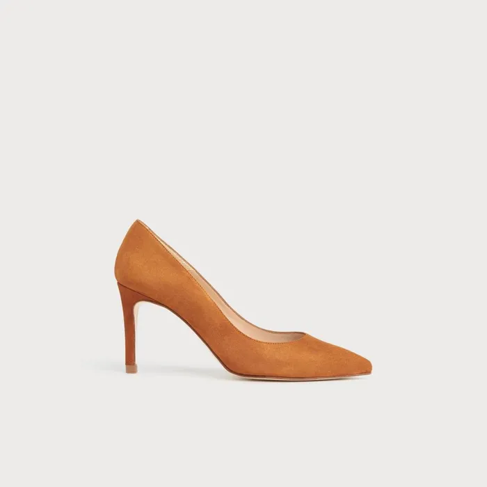 LKBennett Court Shoes Women Floret Chestnut Suede Pointed Toe Courts