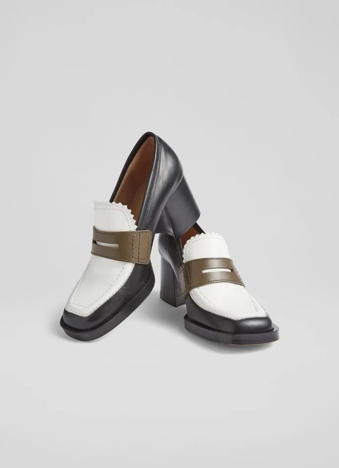 LKBennett Court Shoes Women Joss Multi Chunky Heel Welt Loafer LKBennett Court Shoes Women Joss Multi Chunky Heel Welt Loafer