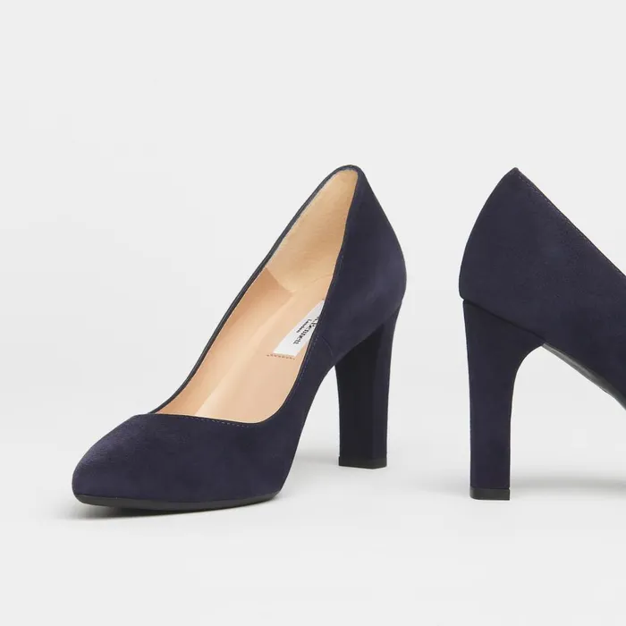 LKBennett Court Shoes Women Tess Navy Suede Courts LKBennett Court Shoes Women Tess Navy Suede Courts