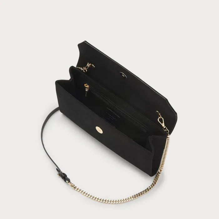 LKBennett CrossBody Bags Women Dora Black Suede Envelope Clutch LKBennett CrossBody Bags Women Dora Black Suede Envelope Clutch