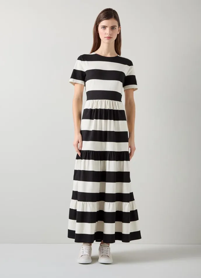 LKBennett Dresses Women Leigh Stripe Organic Cotton Jersey Dress